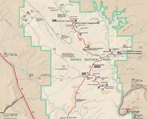 Arches Park Map