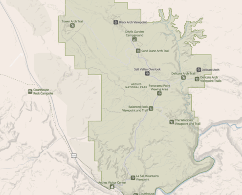 Arches Park Overview Map