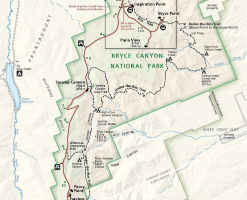 Bryce Canyon Park Map
