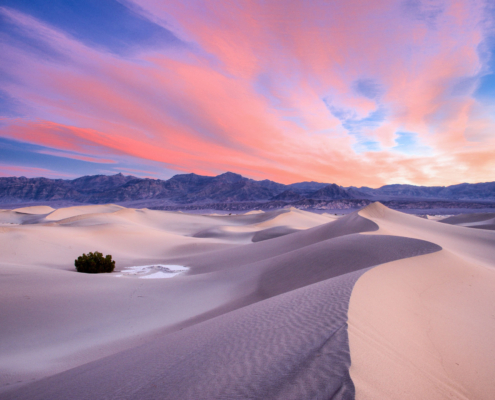 Death Valley Colors Over The Sand Sunset