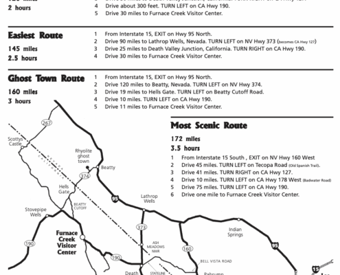 Death Valley Driving Map To Park
