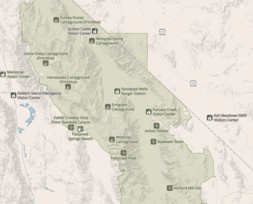 Death Valley Park Overview Map