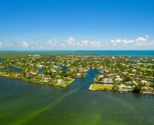 Florida Aerial Drone Photo Ocean Reef Club Key Largo Florida An Upscale Neighborhood
