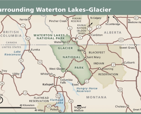 Glacier Area Map