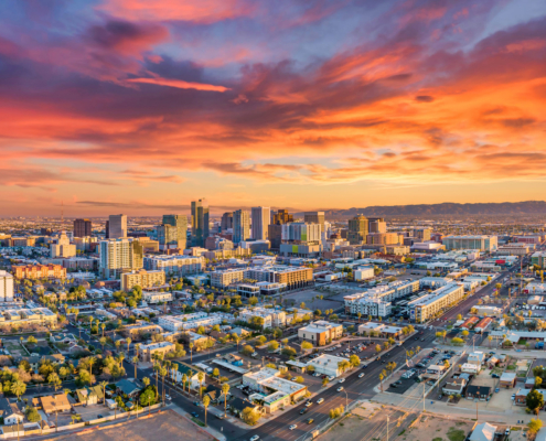 Grand Canyon Phoenix Arizona AZ Drone Downtown Skyline Aerial