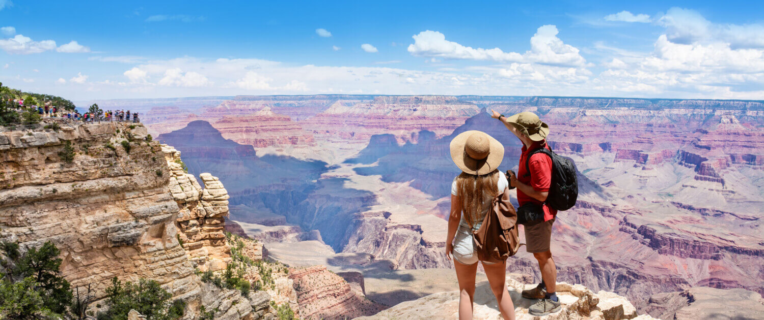 Grand Canyon Hiking Trip Enjoying View Of South Rim Travel