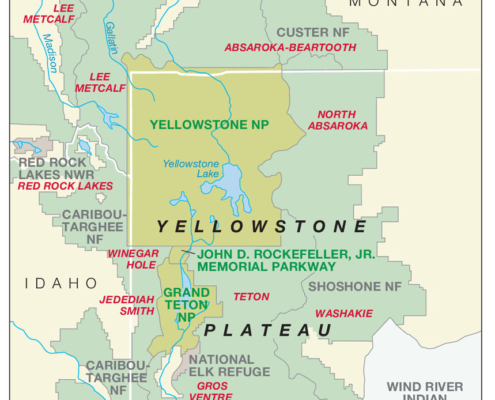 Grand Teton Yellowston Plateau Map