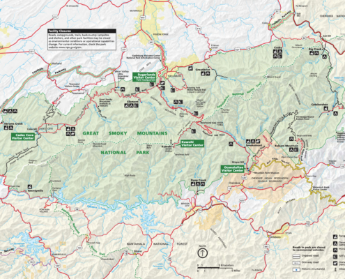 Great Smoky Mountains Park Map