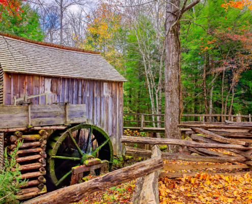 Part Of The Cable Grist Mill Is Pictured