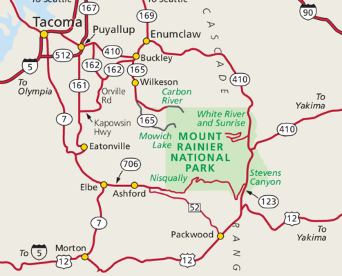 Mount Rainier Area Map