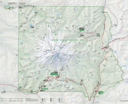 Mount Rainier Park Map Scaled