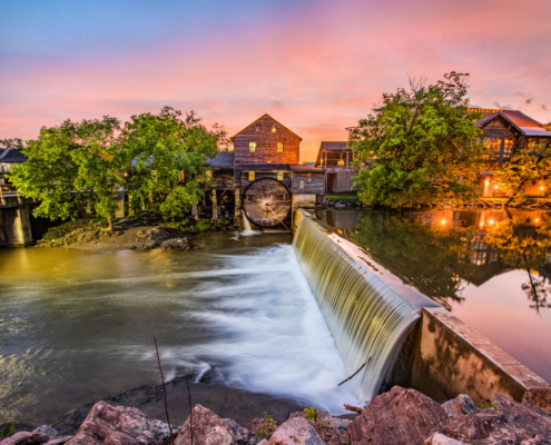 Pigeon Forge Tennessee TN Old Mill At Sunrise