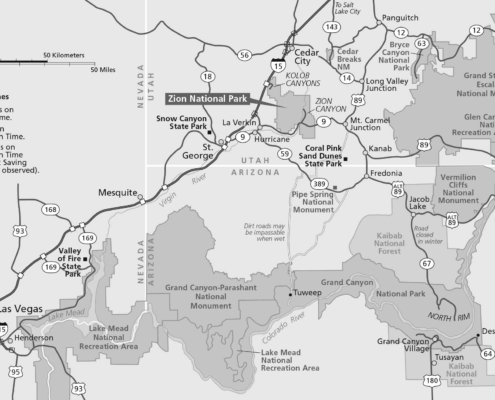 Zion Area Map