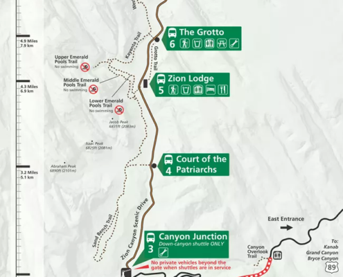 Zion Cycling Map