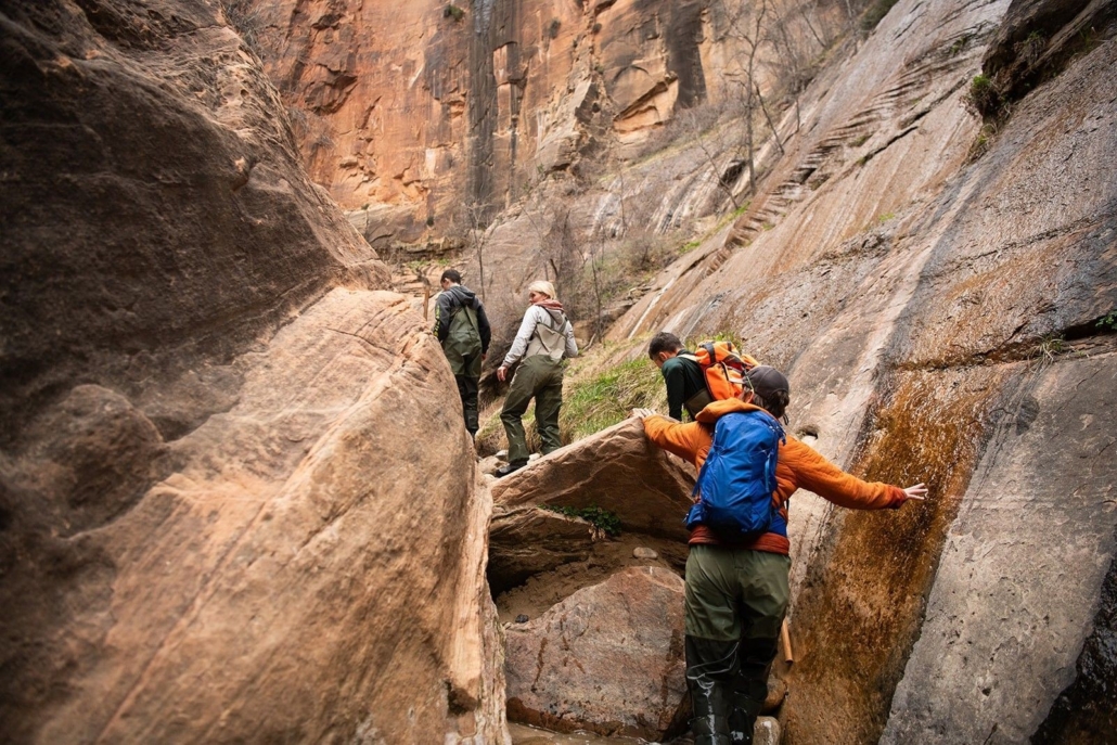 a, happy, duo, enjoying, their, time, by, the, water Allwaysadventure Group Climbing Thru Passage