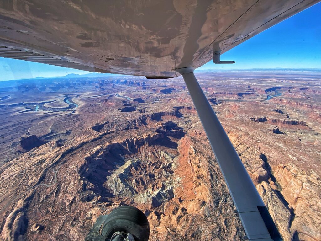 National Park Plane Tour — Canyonlands Canyonlandsbynight Canyonlands Aerial View Wing
