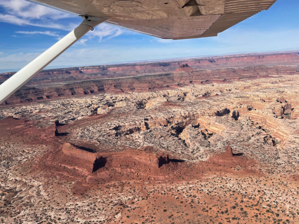 National Park Plane Tour — Canyonlands Canyonlandsbynight Canyonlands Red Rock Formations Airplane View