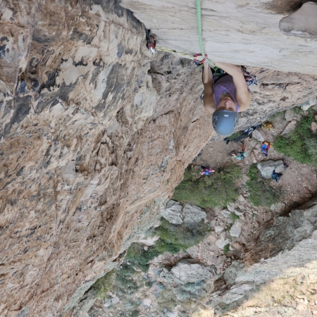 Coclimbing Climbers Climbing Up Shot From Above Scaled