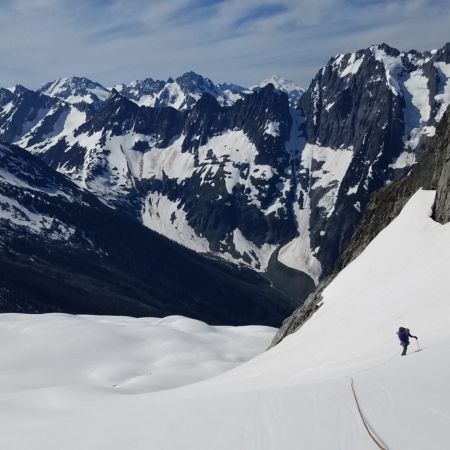 Coclimbing Climbing Glacier In Mountains Scaled