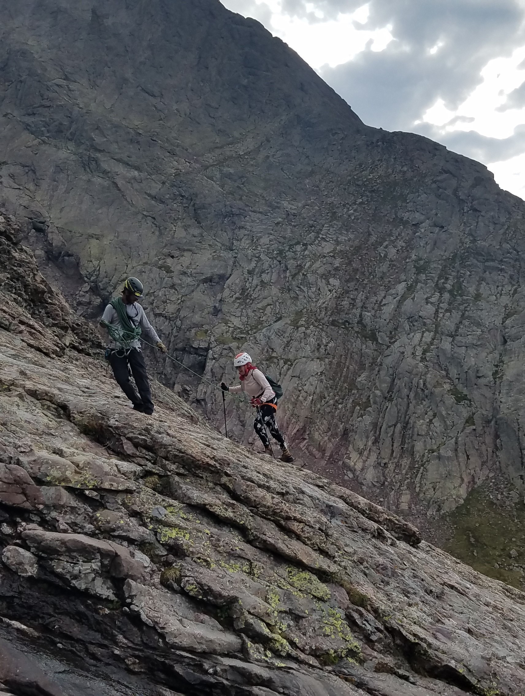 coclimbing-two-climbers-traversing-a-rugged Coclimbing Two Climbers Traversing A Rugged