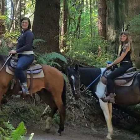 Crescenttrailrides Riding Through Lush Greenery With