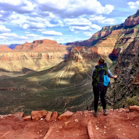 Dukout Hiker Enjoying The Grand Canyon Upscaled