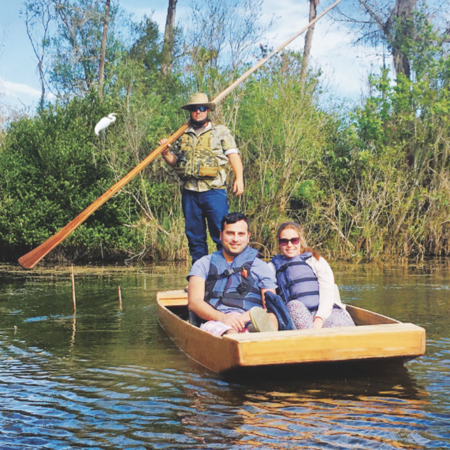 Evergladesadventuretours Guests With Pole Boat In Water
