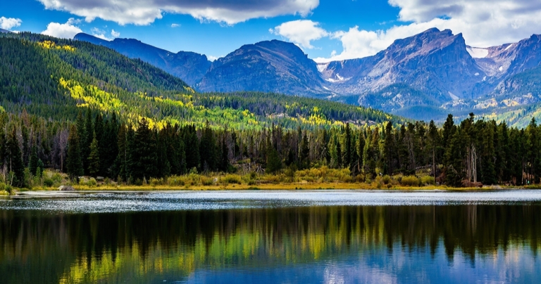 sign, marking, the, stanley, hotel Explorerdenvertours Beautiful Mountain Lake In Fall