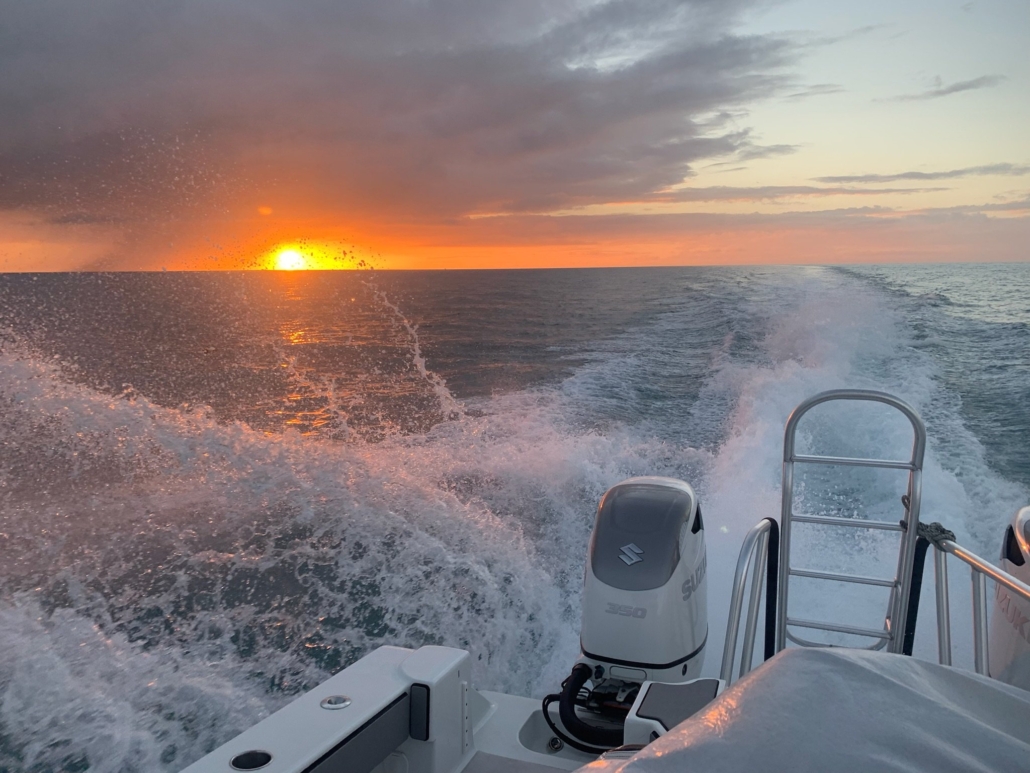 finzdivecenter_sunset-boat-wake-dry-tortugas Finzdivecenter Sunset Boat Wake Dry Tortugas