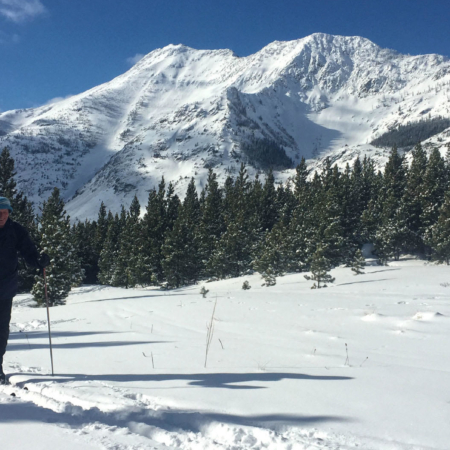 Glacieradventureguides Cross Country Skier Snowy Mountains Glacier Park