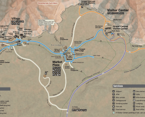 Grand Canyon Map South Rim Park Map