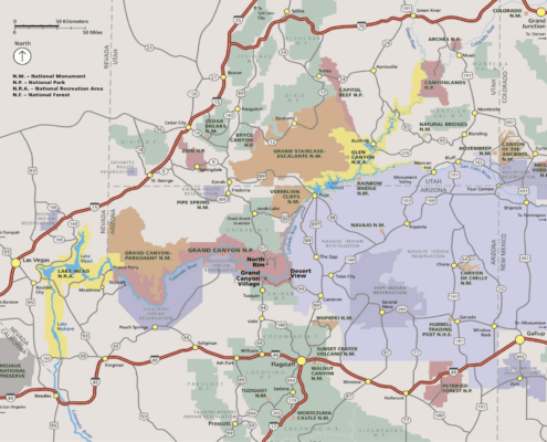 Grand Canyon National Park Area Map