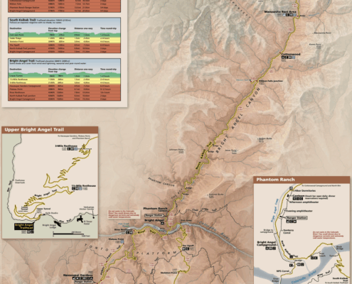 Grand Canyon Trail Hiking Map