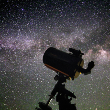 Joshuatreeexcursions A Telescope Overlooking Starry Night