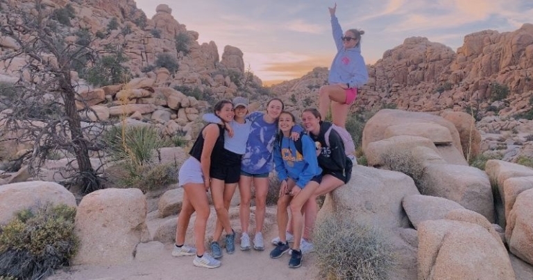 Joshuatreeexcursions Group At Rock In Morning