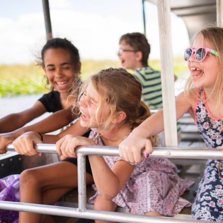 Miamitourcompany Children Laughing Airboat Everglades
