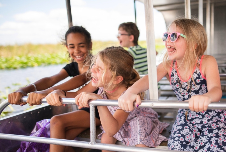 Miamitourcompany Children Laughing Airboat Everglades