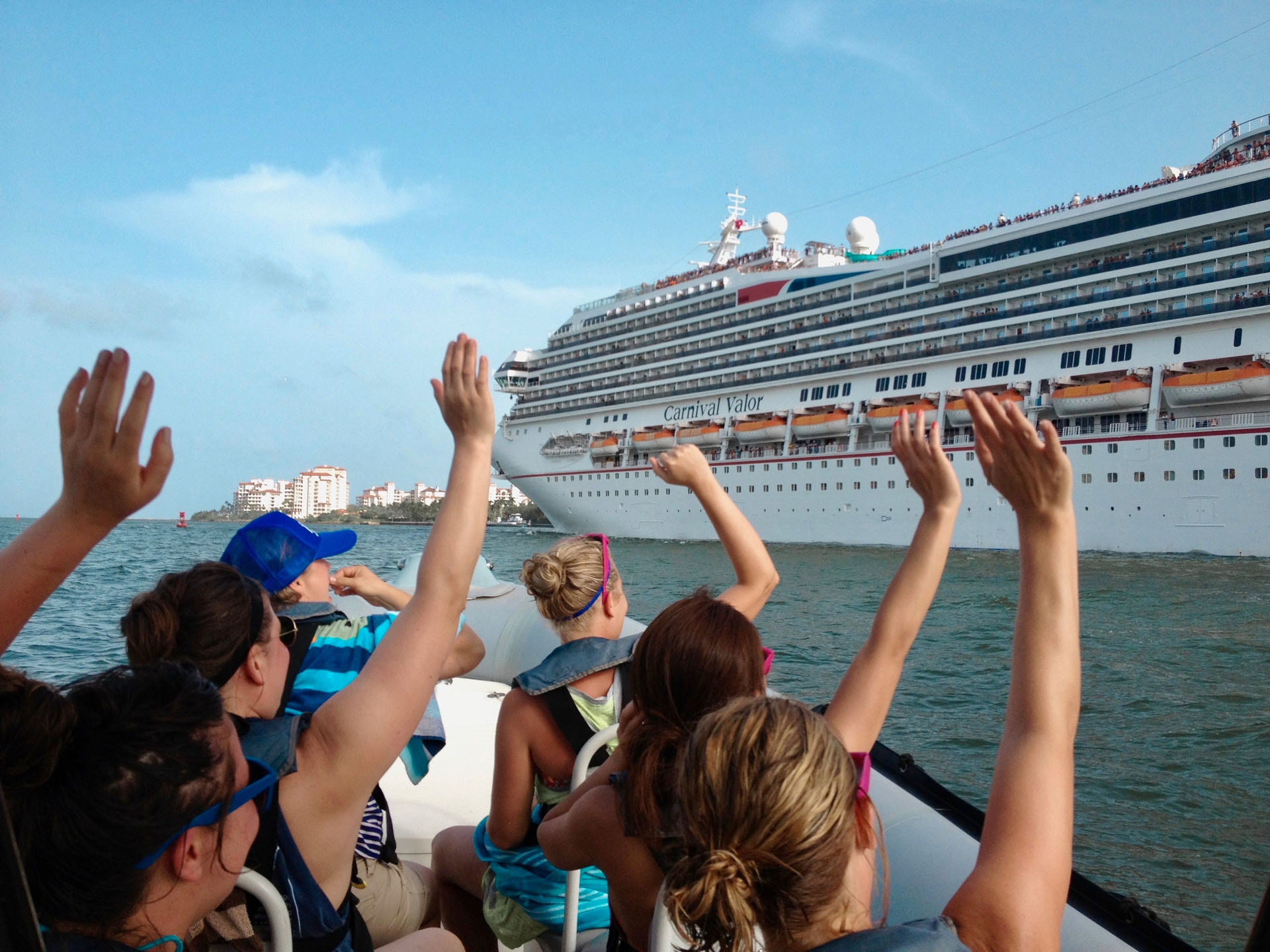 oceanforceadventures-waving-at-cruise-passengers Oceanforceadventures Waving At Cruise Passengers