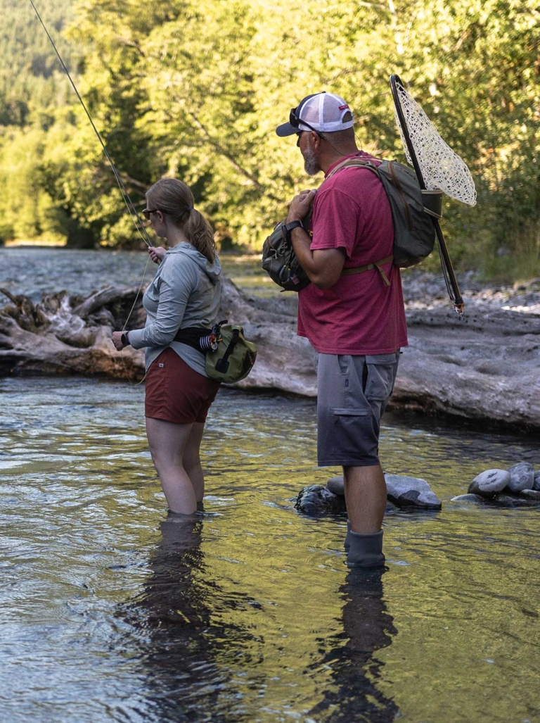 Pacificroverllc Woman Fishing With Guide