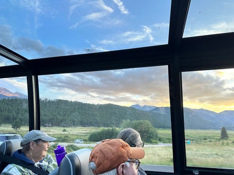 clouds, rolling, over Purplemountaintourco Looking Out Of Windows In Tour Van
