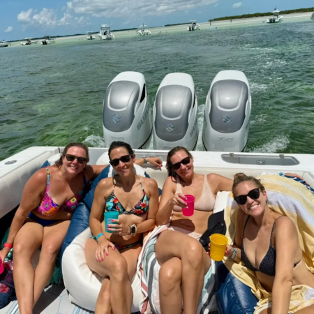 Realparadisecharters Group Relaxing Back Boat