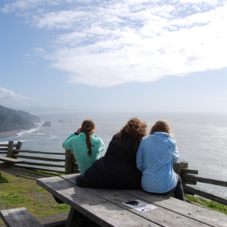 Redwoodadventures Three Friends Enjoying The Ocean