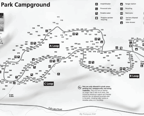 Rocky Mountain Moraine Park Campsite Map