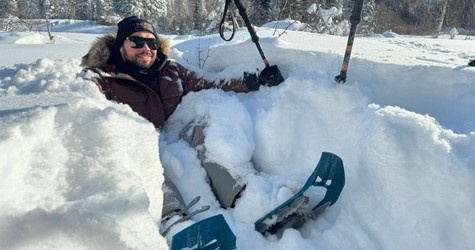 seamepaddle_Man Sitting Deep in Snow Seamepaddle Man Sitting Deep In Snow