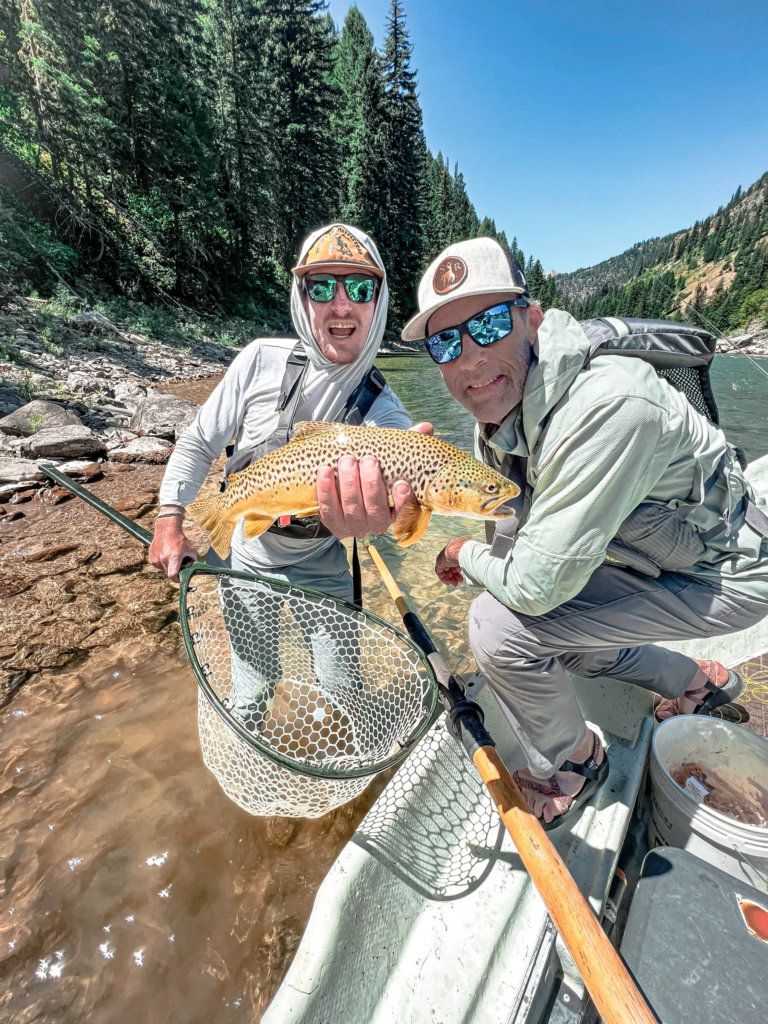 tetontroutfitters_fishermen-holding-brown-trout-snake-river Tetontroutfitters Fishermen Holding Brown Trout Snake River