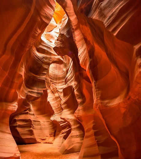 visitors, near, a, painted, car, on, route, 66 Topcanyontours Canyon Geological Curves
