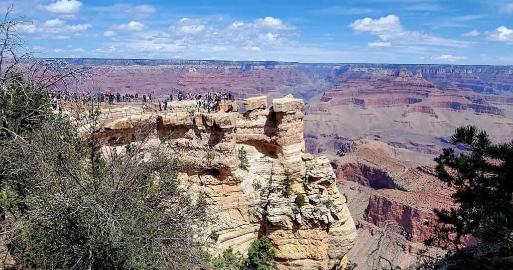 crowd, at, a, popular, grand, canyon, viewpoint Topcanyontours Crowd At A Popular Grand