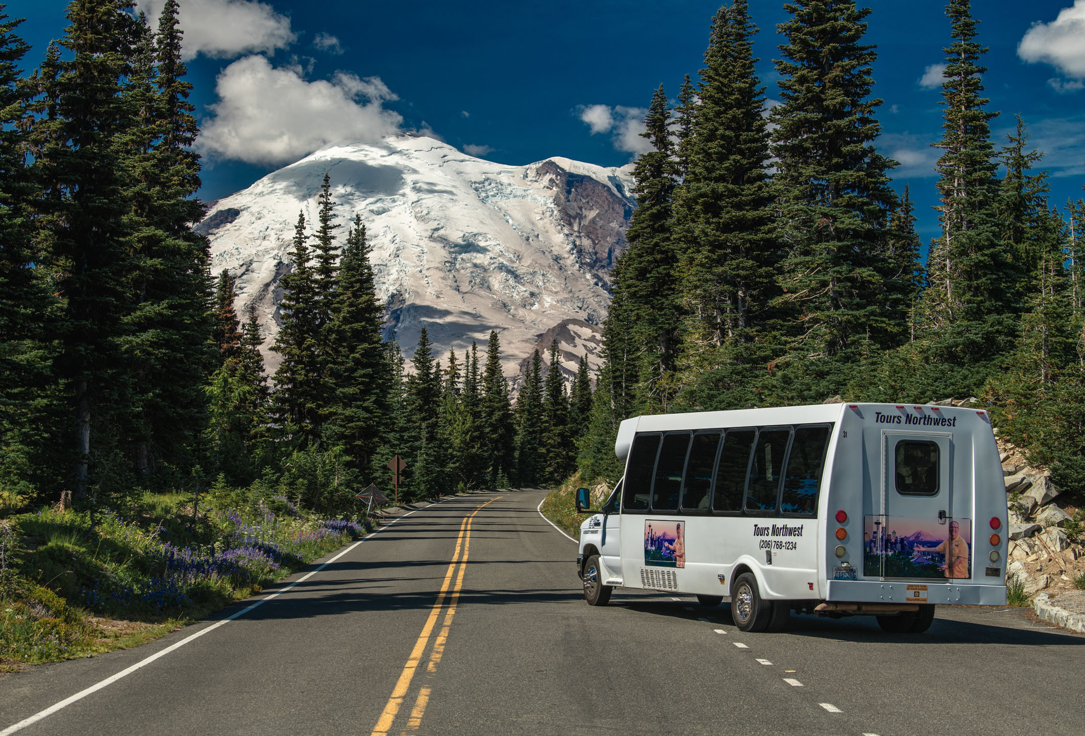 Mt. Rainier Tour — Mount Rainier Toursnorthwest Mt Rainier Bus Road Scenery