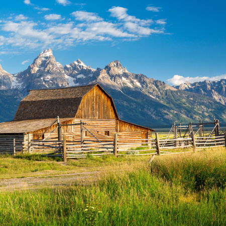 Wyoming Stargazing Grand Teton National Park Private Sunrise Tour Barn Mountains Landscape