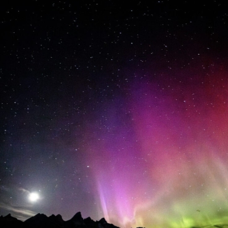 Wyomingstargazing Aurora Borealis Illuminating The Landscape